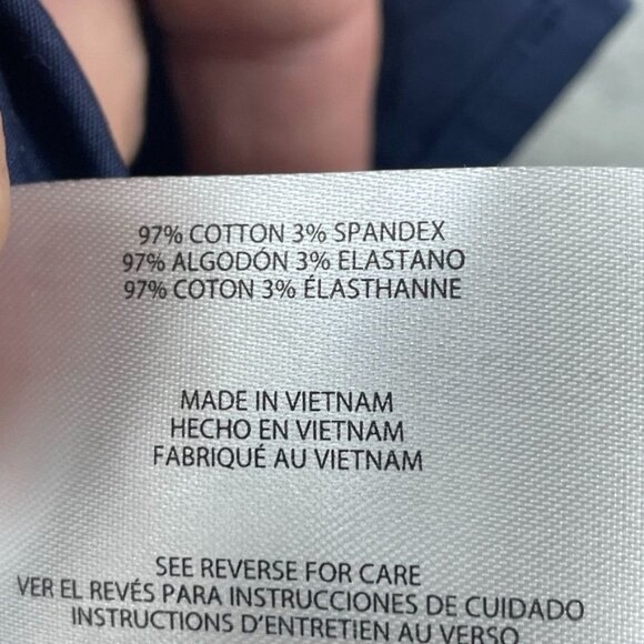 Gap Mens Short Sleeve Navy Blue Button-Up Shirt Size Large a1426 - Picture 5 of 6